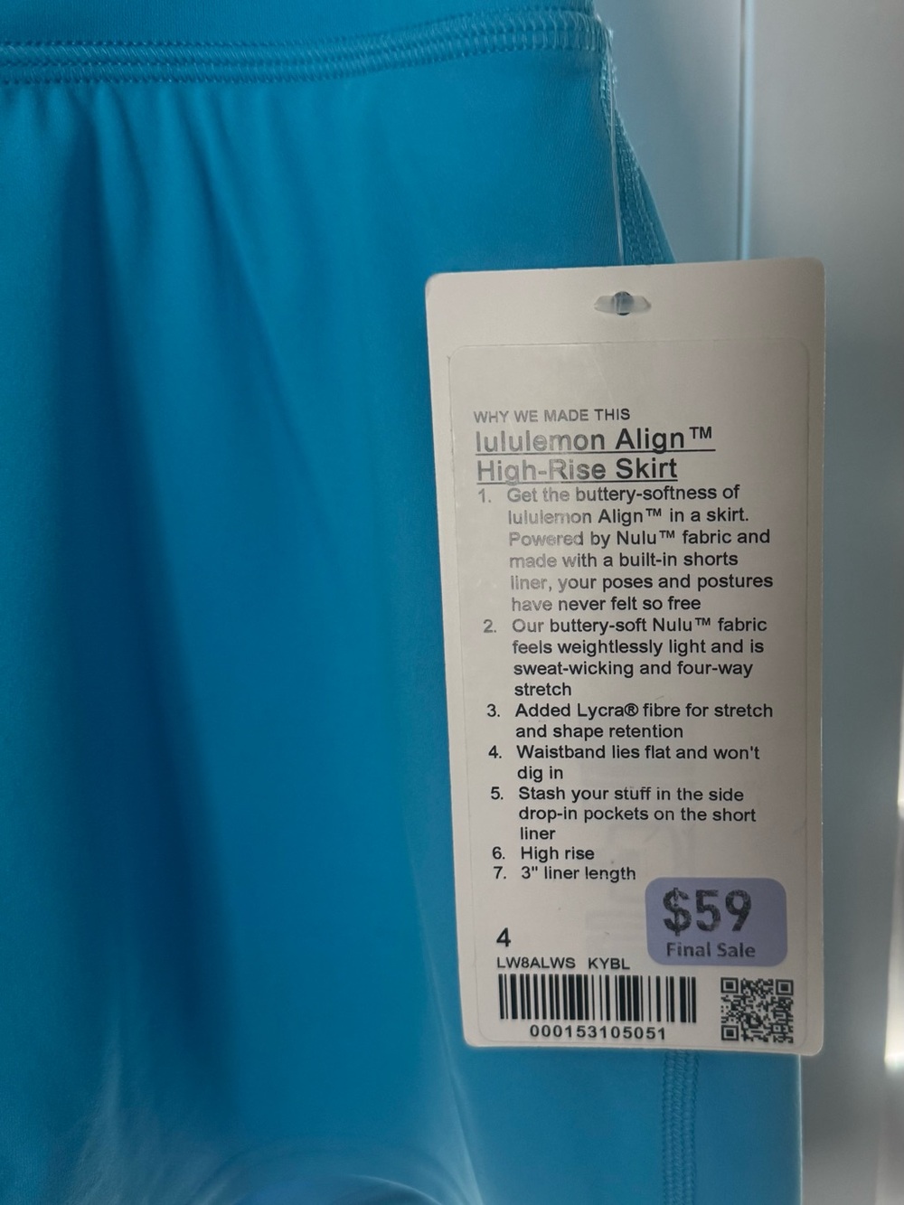 Lululemon Align High-Rise Skirt in Kayak Blue Light size 4 - Picture 3 of 4